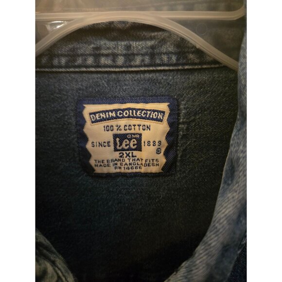 MT # 1001 MEN'S 2X DENIM COLLECTION 100% COTTON SHIRT - Picture 2 of 3